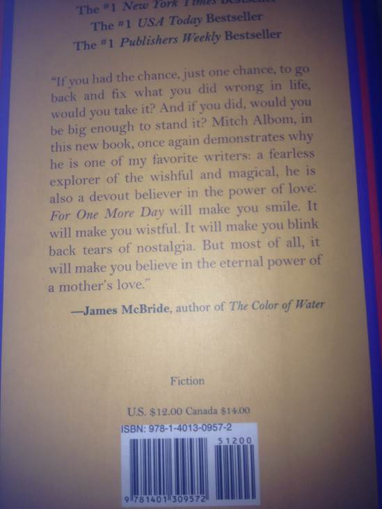 For One More Day  book collectible - Main Image 2