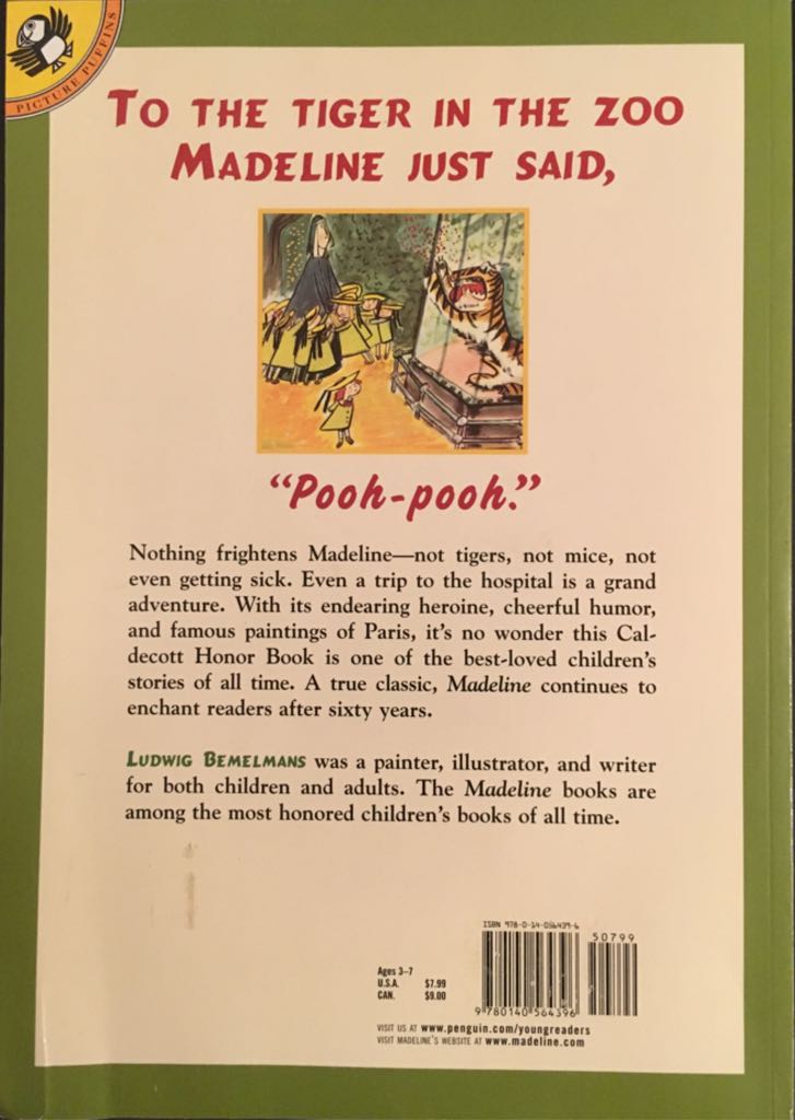 Madeline - Ludwig Bemelmans (Puffin Books - Paperback) book collectible [Barcode 9780140564396] - Main Image 2