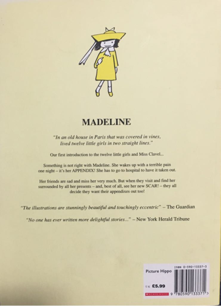 Madeline - Ludwig Bemelmans (Hippo - Paperback) book collectible [Barcode 9780590133371] - Main Image 2
