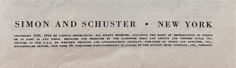 Madeline - Ludwig Bemelmans (The Viking Press - Hardcover) book collectible [Barcode 9780670445806] - Main Image 3