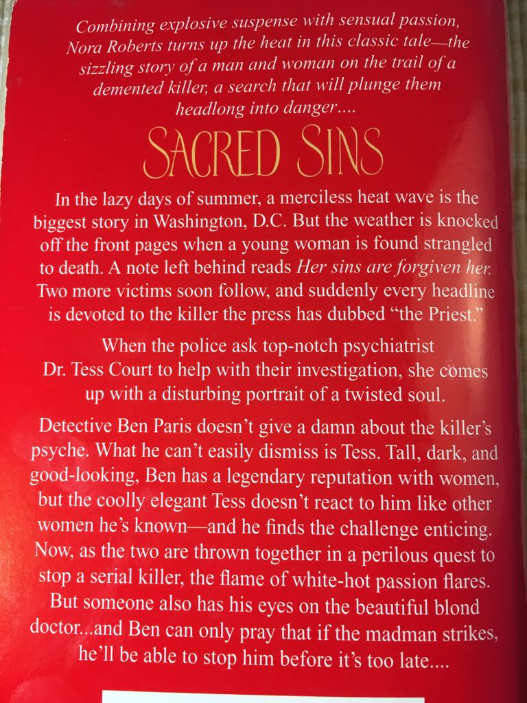 Sacred Sins - Nora Roberts (Bantam - eBook) book collectible [Barcode 0553265741] - Main Image 2