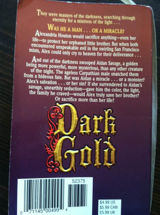Dark Gold - Christine Feehan (Paperback) book collectible [Barcode 0749937491] - Main Image 2