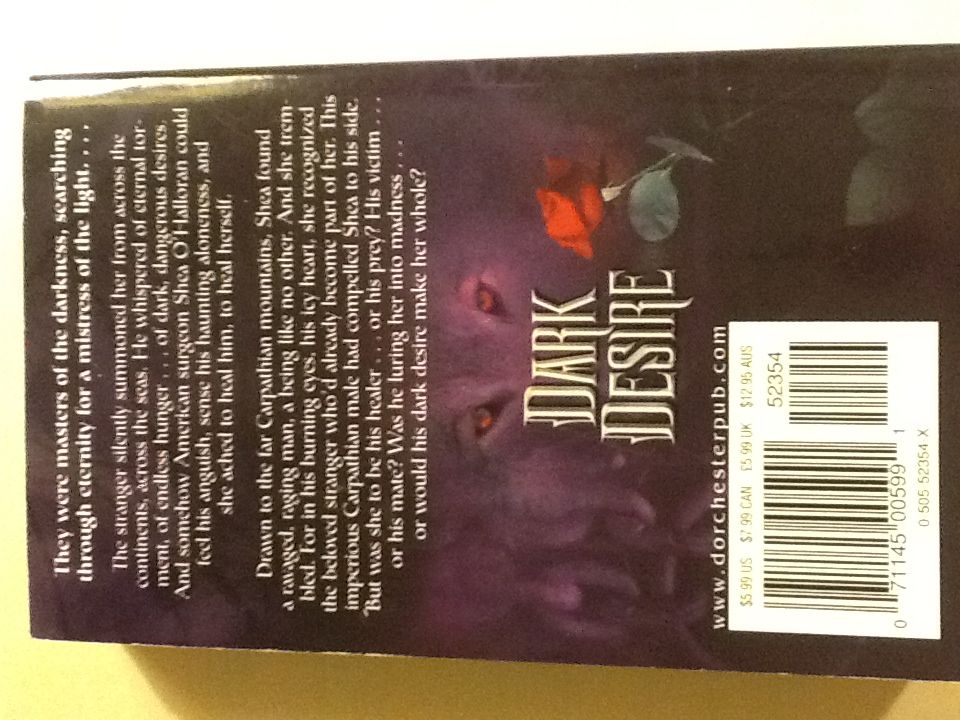 Dark Desire - Christine Feehan (Love Spell Paranormal Romance - Paperback) book collectible [Barcode 9780505523549] - Main Image 2