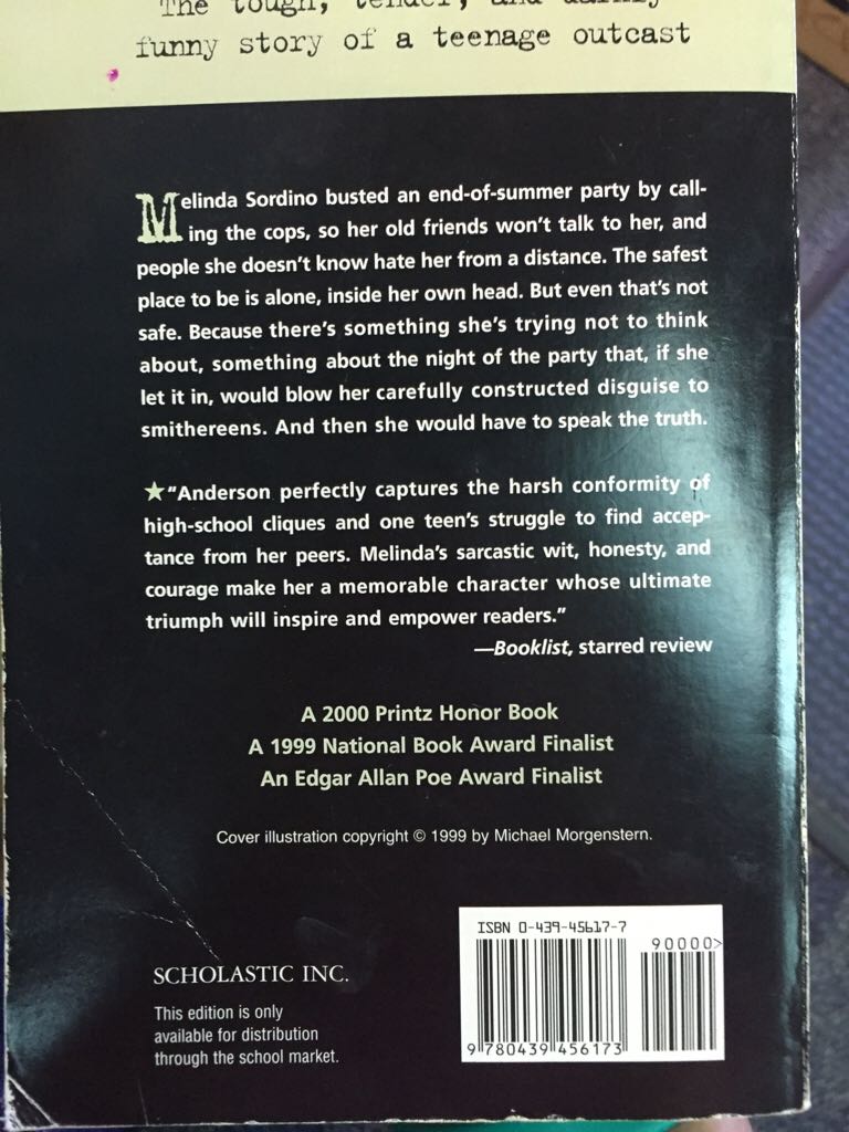 Speak - Halse Anderson book collectible [Barcode 9780439456173] - Main Image 2