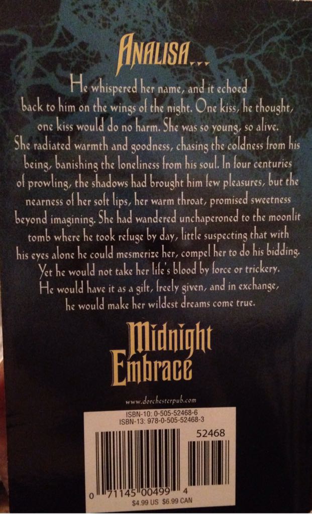 Midnight Embrace - Amanda Ashley (Love Spell Paranormal Romance - Paperback) book collectible [Barcode 9780505524683] - Main Image 2