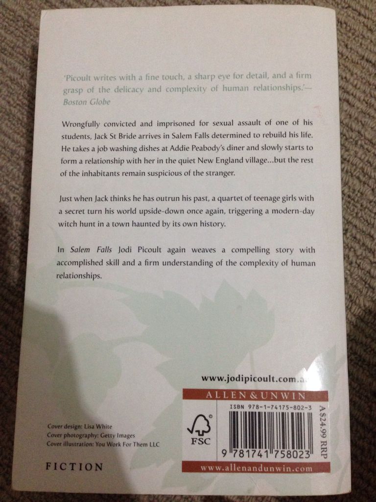 Salem Falls  (Allen And Unwin - Paperback) book collectible - Main Image 2