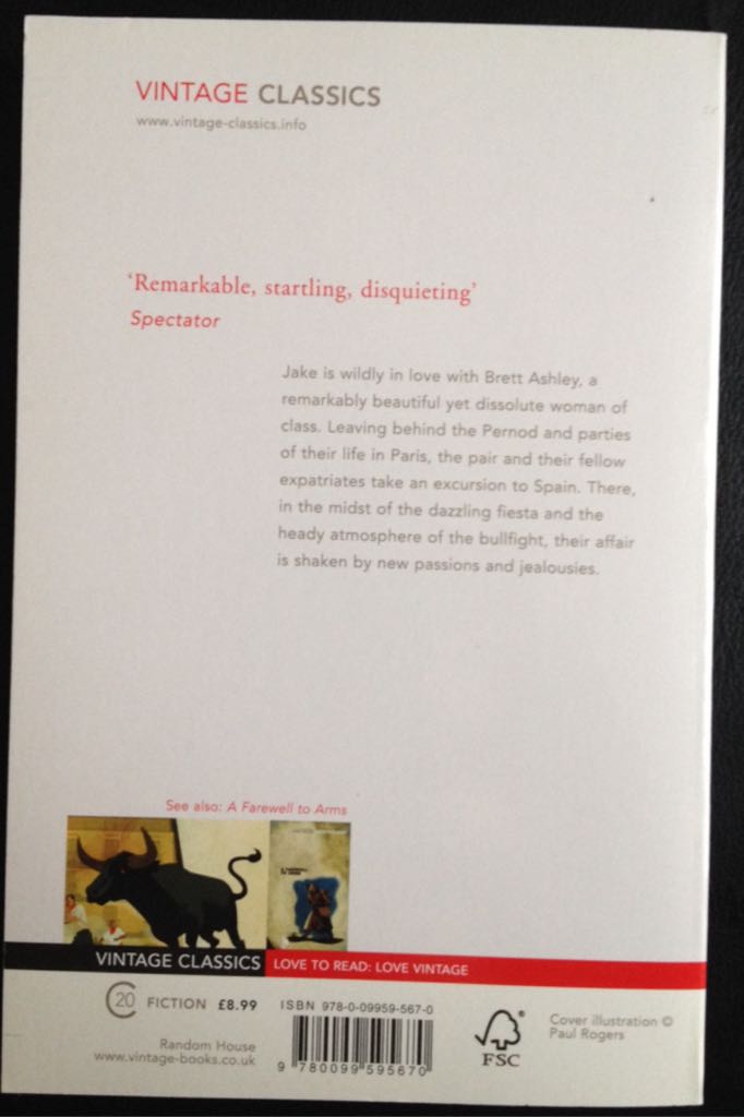 Fiesta: The Sun Also Rises - Earnest Hemingway (Panther Books - Paperback) book collectible [Barcode 9780099595670] - Main Image 2