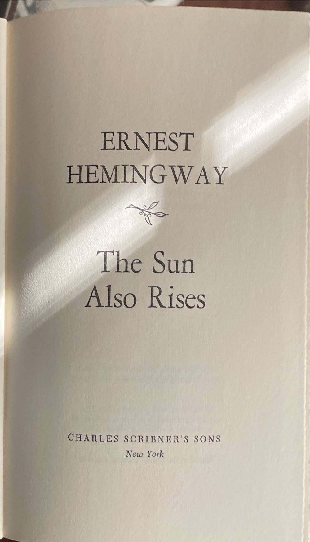 The Sun Also Rises - Ernest Hemingway (Charles Scribner’s Sons - Hardcover) book collectible - Main Image 2