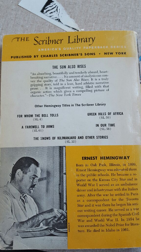 The Sun Also Rises  (Charles Scribner’s Sons - Paperback) book collectible - Main Image 2