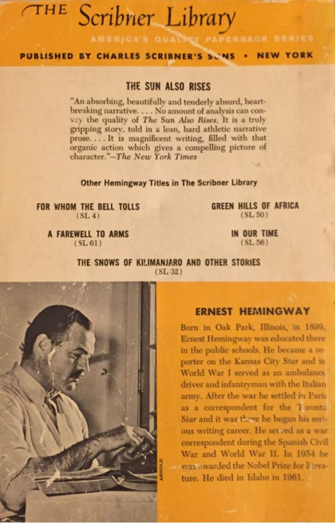 The Sun Also Rises  book collectible - Main Image 2