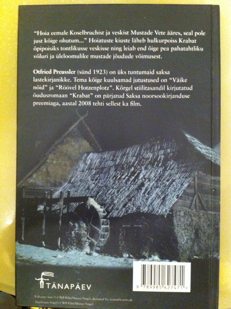 Krabat  (Tänapäev - Hardcover) book collectible [Barcode 9789985627471] - Main Image 2