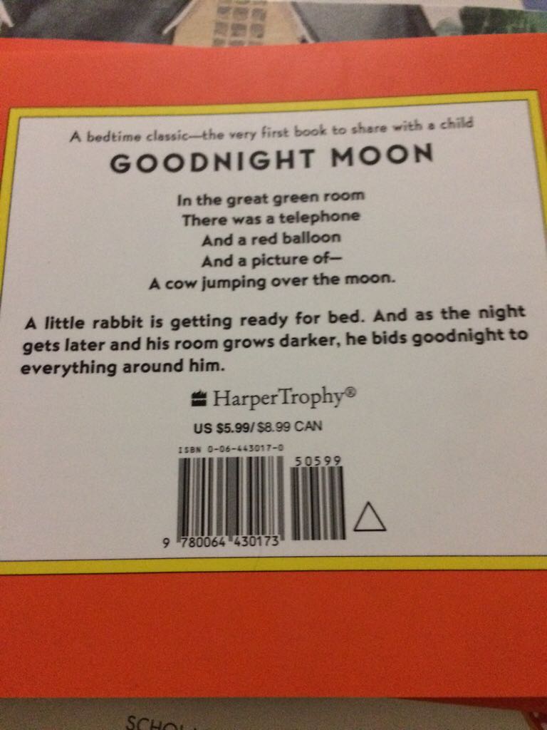 Goodnight Moon - Margaret Wise Brown (Harper & Row, Publishers - Paperback) book collectible [Barcode 9780064430173] - Main Image 2