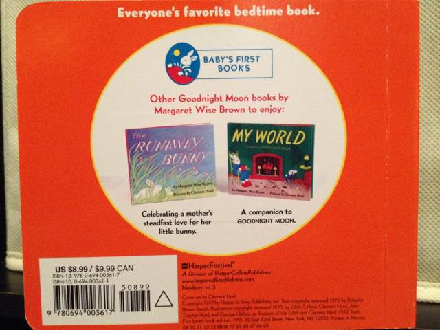 Goodnight Moon - Margaret Wise Brown (HarperFestival - Board Book) book collectible [Barcode 9780694003617] - Main Image 2