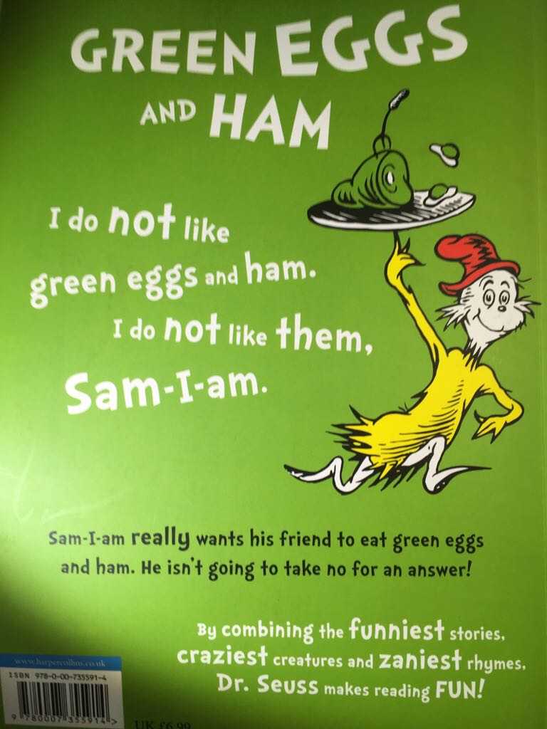 Green Eggs And Ham - Dr. Seuss (HarperCollins Childrenâs Books - Paperback) book collectible [Barcode 9780007355914] - Main Image 2