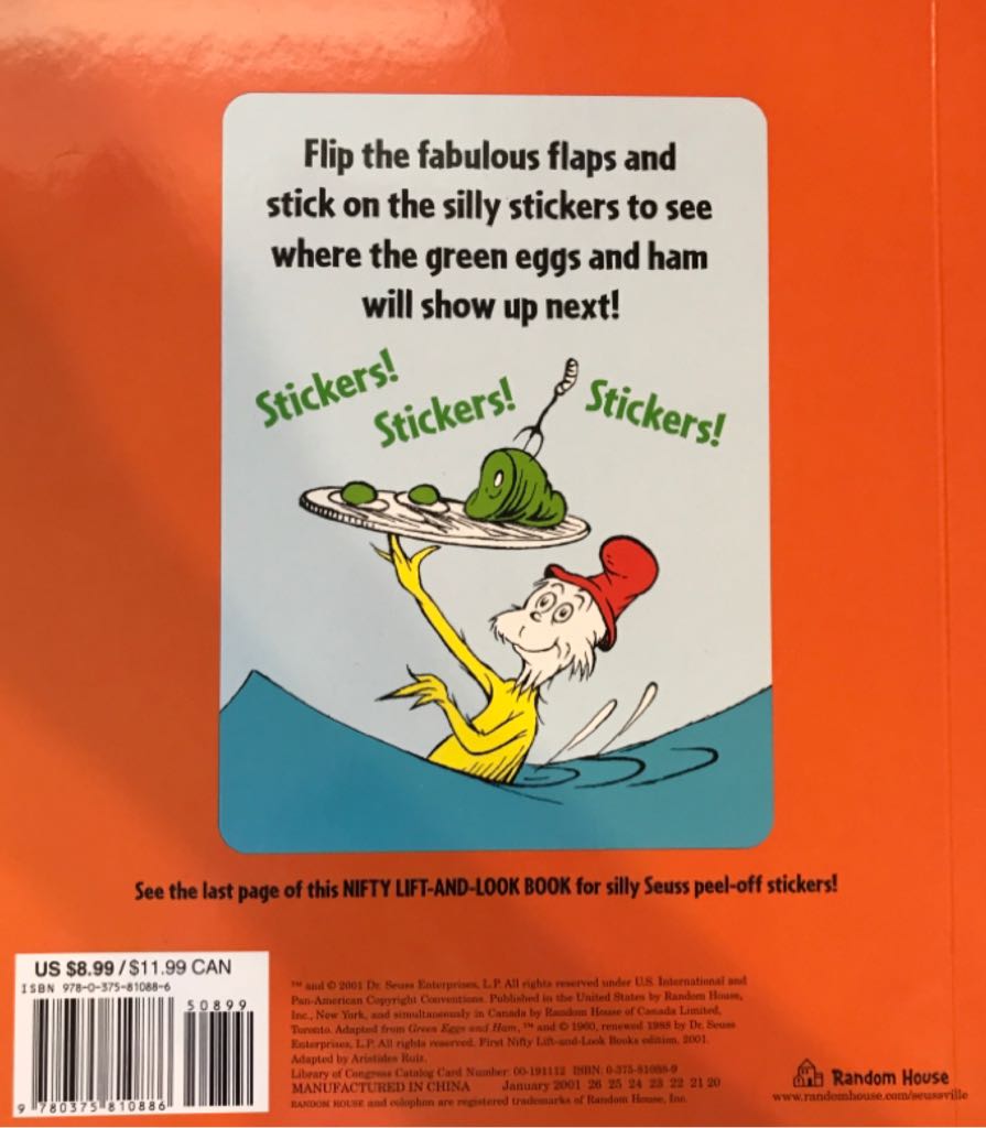 Green Eggs And Ham - Dr. Seuss (- Hardcover) book collectible [Barcode 9780375810886] - Main Image 2