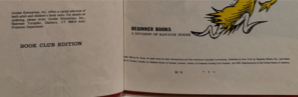 Green Eggs And Ham - Dr. Seuss (Random House - Hardcover) book collectible - Main Image 3