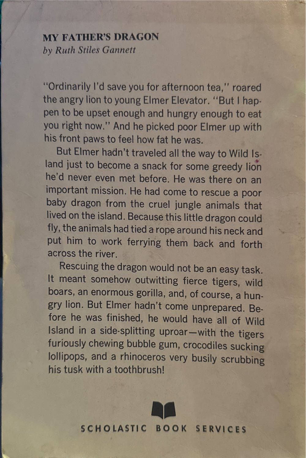 My Fathers Dragon TX2089 Edition - Stiles Gannett book collectible - Main Image 2