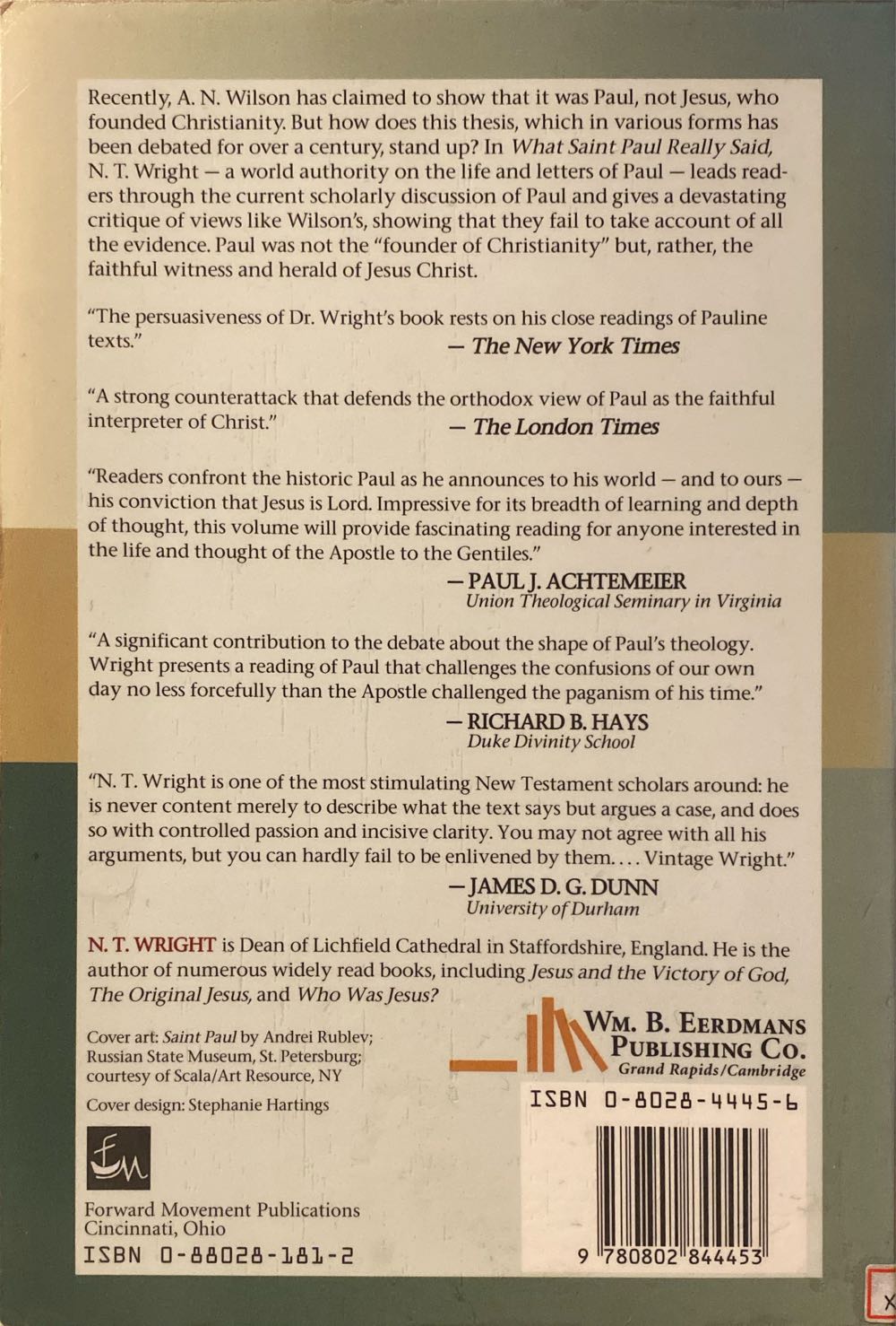 What Saint Paul Really Said - N. T. Wright (William B. Eerdmans Publishing Company - Paperback) book collectible [Barcode 9780802844453] - Main Image 2