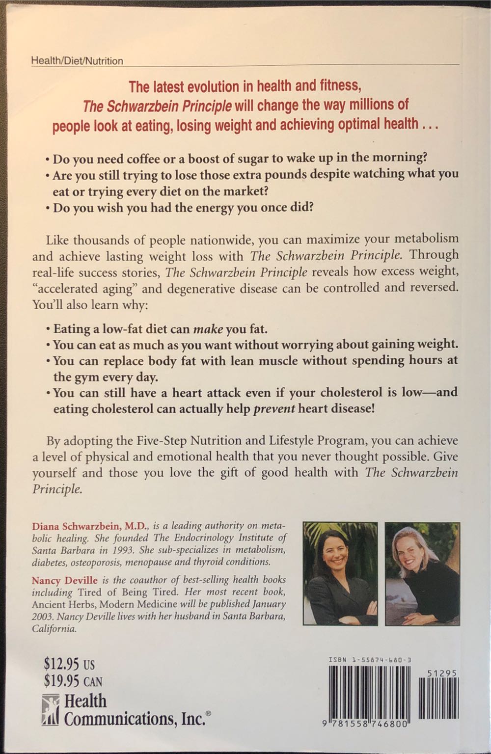 The Schwarzbein Principle - Nancy Deville (HCI - Paperback) book collectible [Barcode 9781558746800] - Main Image 2