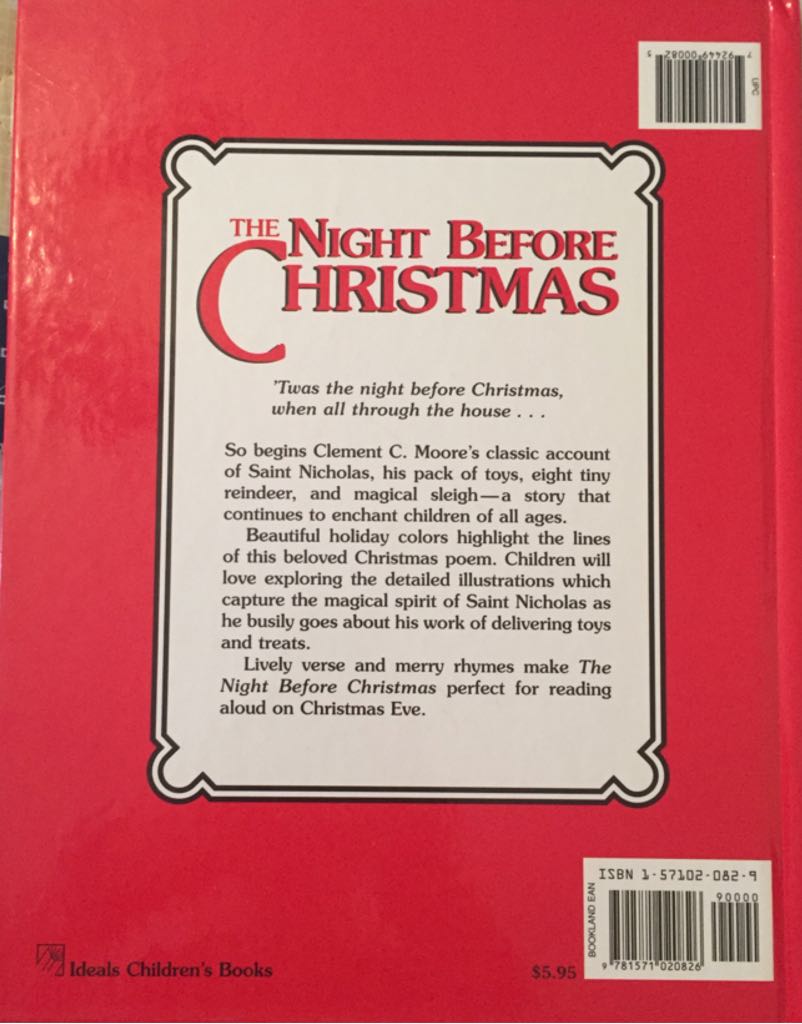 The Night Before Christmas - Clement C. Moore (A Golden Book New York) book collectible [Barcode 9781571020826] - Main Image 2