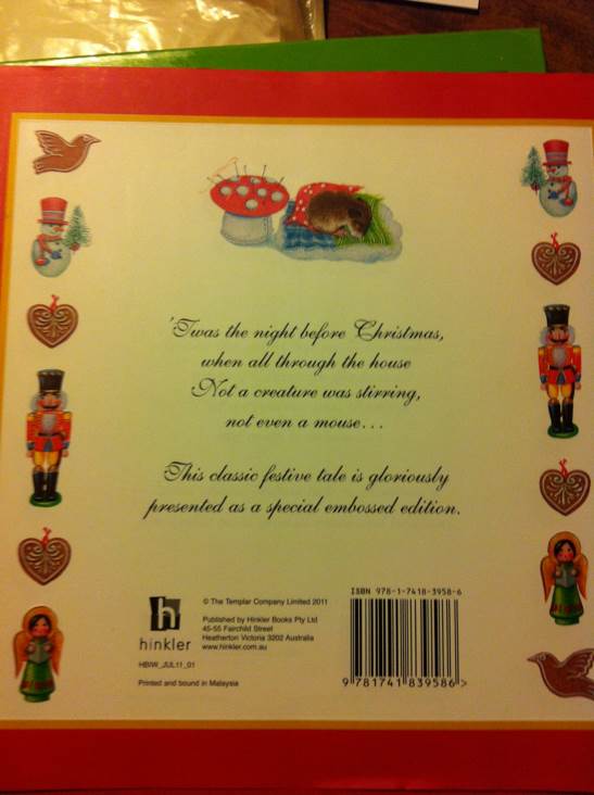 The Night Before Christmas  book collectible [Barcode 9781741839586] - Main Image 2
