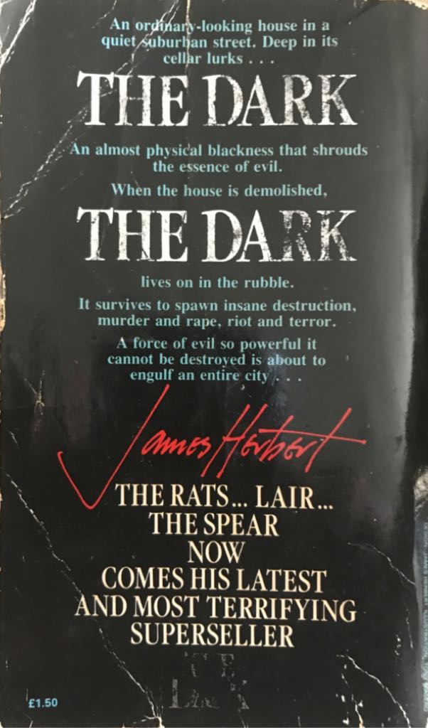 The Dark - James Herbert (New English Library - Hardcover) book collectible [Barcode 9780340549742] - Main Image 2