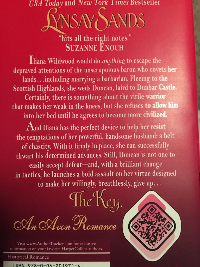 The Key - Lynsay Sands (Avon Historical Romance - Paperback) book collectible [Barcode 9780062019714] - Main Image 2