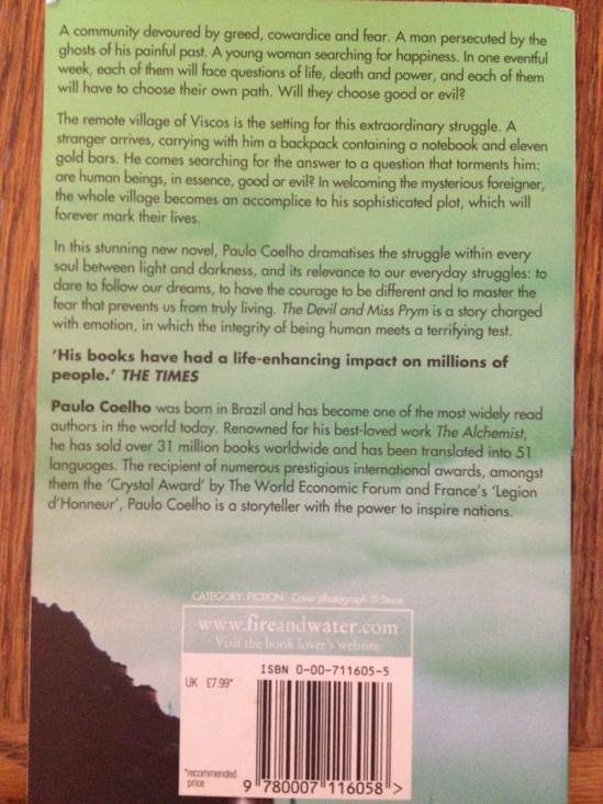 The Devil And Miss Prym - Paulo Coelho (HarperCollins - Paperback) book collectible [Barcode 9780007116058] - Main Image 2