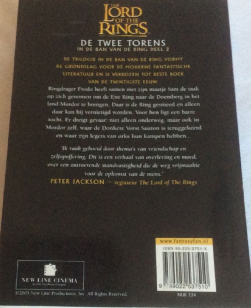 De Twee Torens - J.R.R. Tolkien (Paperback) book collectible [Barcode 9789022537510] - Main Image 2
