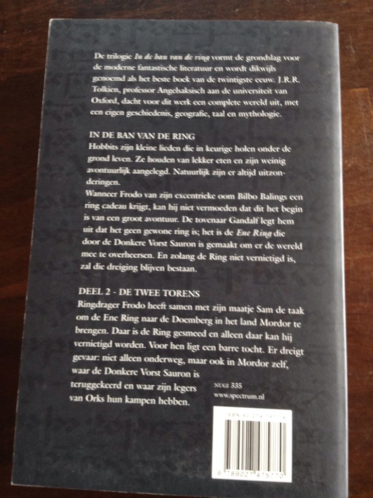 De Twee Torens - J.R.R. Tolkien (Het Spectrum - Paperback) book collectible [Barcode 9789027475770] - Main Image 2