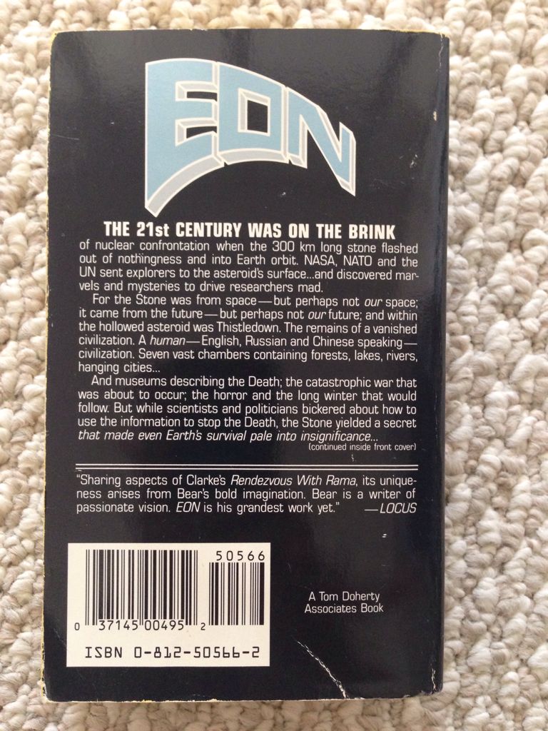 Eon - Greg Bear (Tor - Paperback) book collectible [Barcode 9780812505665] - Main Image 2