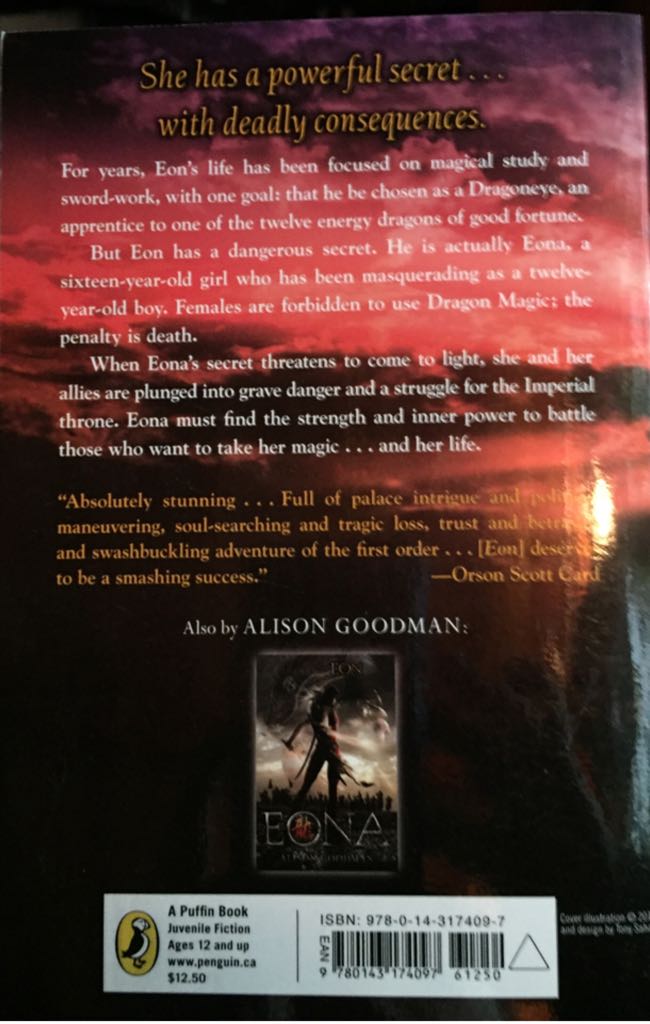 Eon - Alison Goodman book collectible - Main Image 2