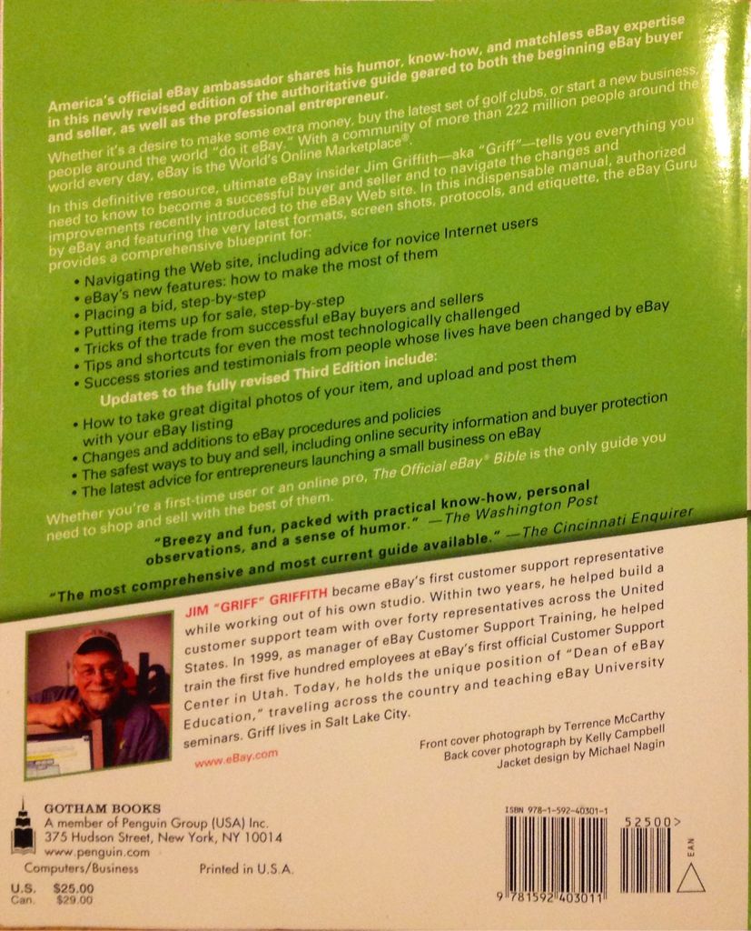 The Official Ebay Bible - Jim Griffith (Gotham) book collectible [Barcode 9781592403011] - Main Image 2