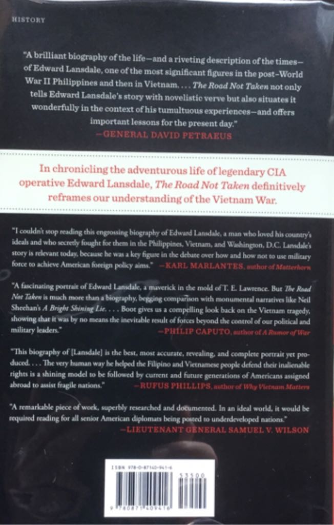 The Road Not Taken: Edward Lansdale and the American Tragedy in Vietnam - Max Boot (Liverlight Publishing Corporation - Hardcover) book collectible [Barcode 9780871409416] - Main Image 2