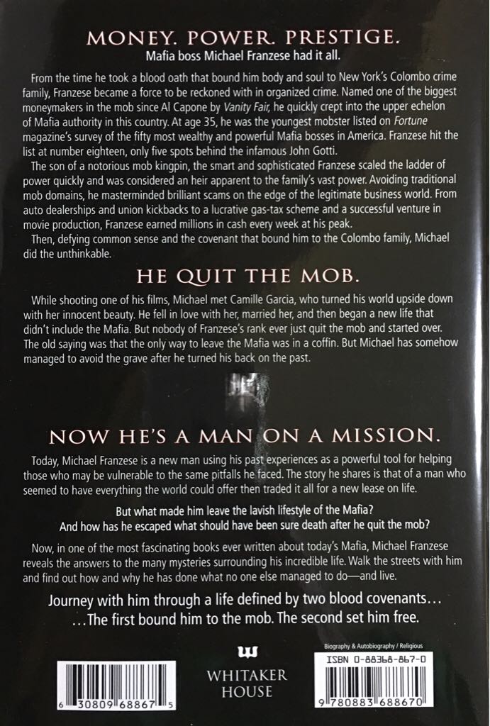 Blood Covenant - Michael Franzese (Whitaker House - Hardcover) book collectible [Barcode 9780883688670] - Main Image 2