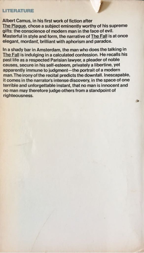 The Fall - Albert Camus (Vintage Books - Paperback) book collectible - Main Image 2