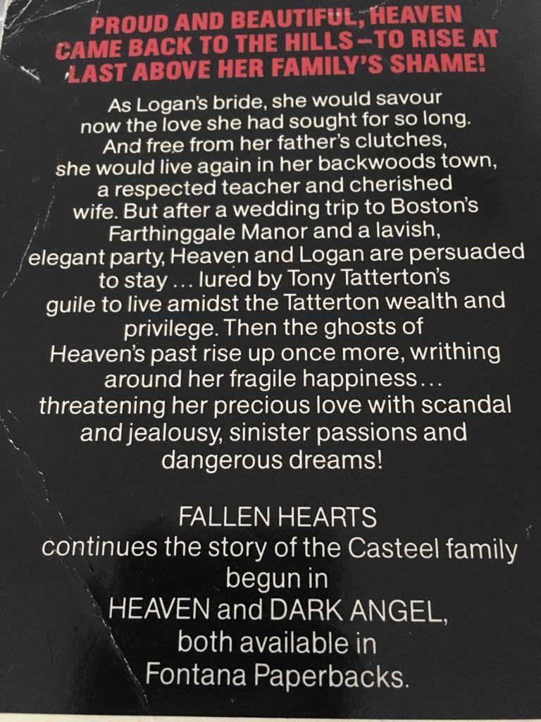 Fallen Hearts: Casteel Bk 3: - Virginia Andrews (Fontana - Hardcover) book collectible [Barcode 9780006176046] - Main Image 2