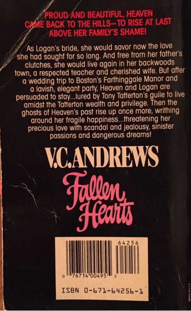 Fallen Hearts - V. C. Andrews (Pocket Books - Paperback) book collectible [Barcode 9780671642563] - Main Image 2