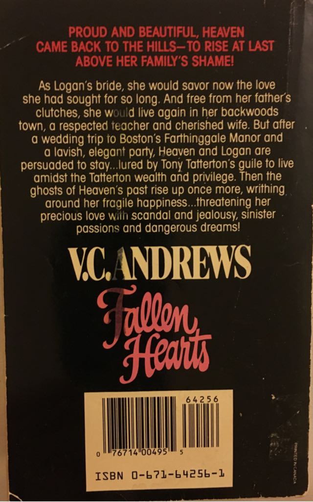 Casteel #3:  Fallen Hearts - V.C. Andrews (Pocket - Paperback) book collectible [Barcode 9780671729400] - Main Image 2