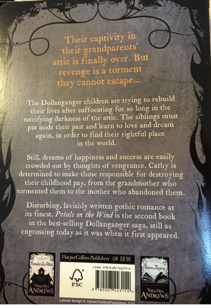 Flowers In The Attic 2: Petals On The Wind - V.C. Andrews (Harper Voyager - Paperback) book collectible [Barcode 9780007443154] - Main Image 2
