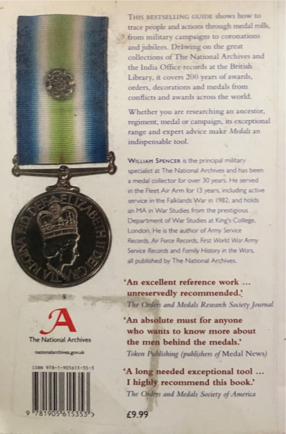 Medals, The Researcher’s Guide - William Spencer (National Archives - Paperback) book collectible [Barcode 9781905615353] - Main Image 2