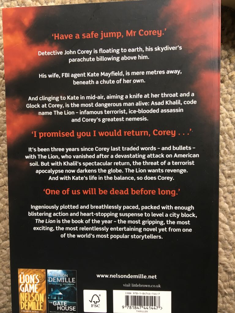 JC5-The Lion: John Corey - Nelson DeMille (Paperback) book collectible [Barcode 9781847441447] - Main Image 2