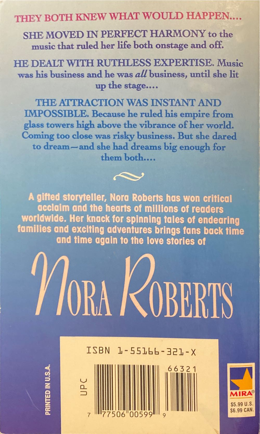 Dance To The Piper - Nora Roberts (Mira Books - Paperback) book collectible [Barcode 9781551663210] - Main Image 2