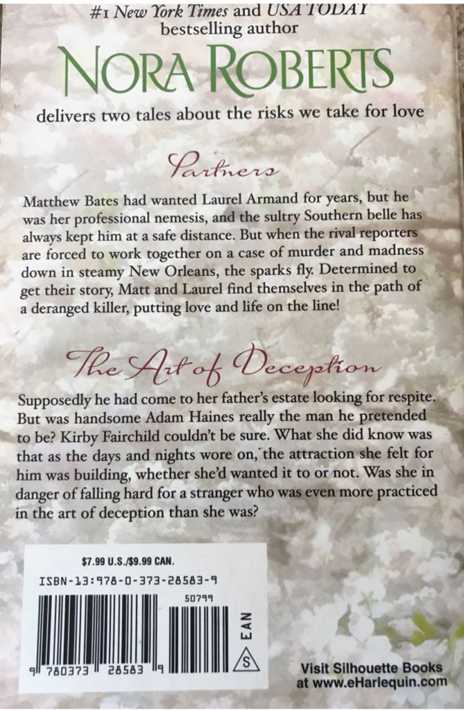 Partners - Nora Roberts (Silhouette Books - Paperback) book collectible [Barcode 9780373285839] - Main Image 2