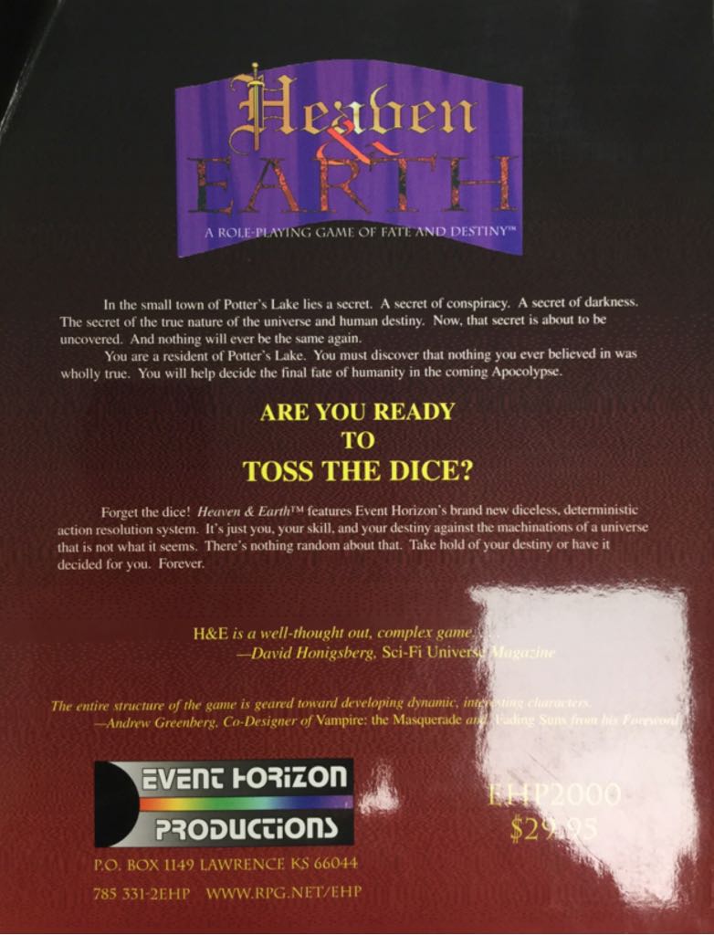 Heaven And Earth - Jr. John R. Phythyon (Event Horizon Productions - Paperback) book collectible - Main Image 2