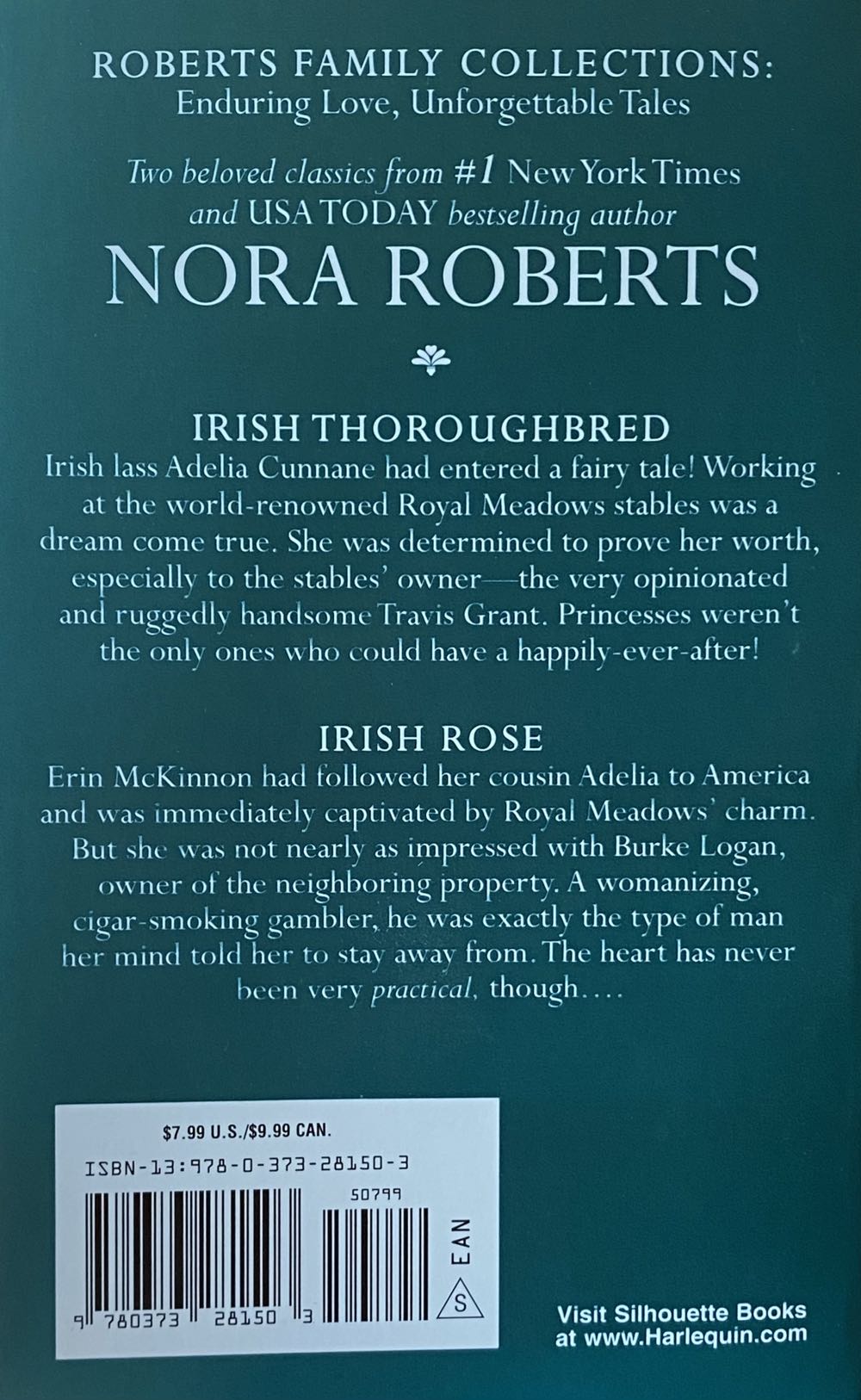 Irish Hearts - Nora Roberts (Silhouette Books - Paperback) book collectible [Barcode 9780373281503] - Main Image 2