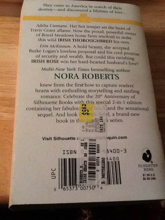 Irish Hearts: Irish Thoroughbred/Irish Rose - #1/2 Irish Legacy - Nora Roberts (. - Paperback) book collectible [Barcode 9780373484003] - Main Image 2