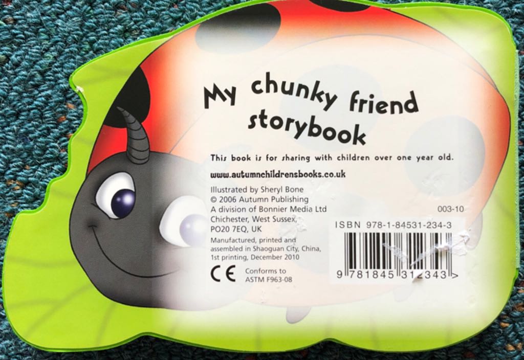 My Chunky Friend Story Book: Ladybug - Barrie Watts (Autumn Publishing Limited - Hardcover) book collectible [Barcode 9781845312343] - Main Image 2