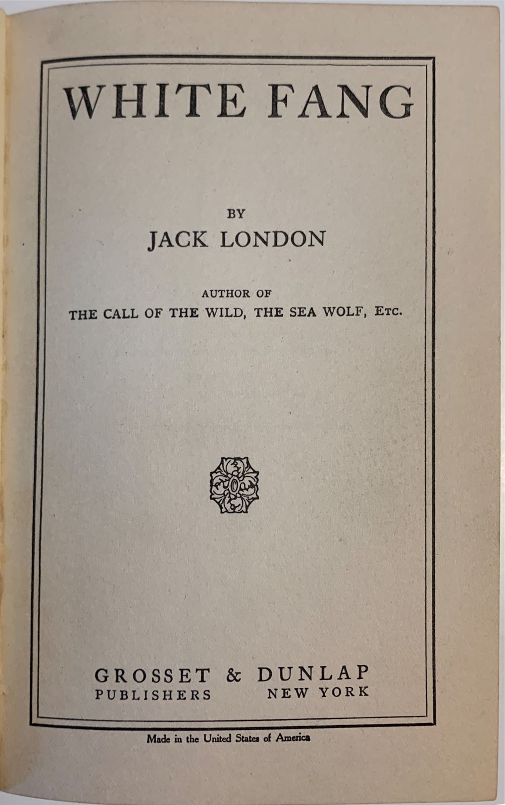 White Fang - Jack London (Grosett & Dunlap - Hardcover) book collectible [Barcode 070097022452] - Main Image 2