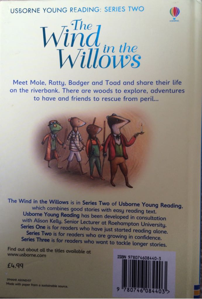 The Wind In The Willows - Grahame, Kenneth (Usborne Books) book collectible [Barcode 9780746084403] - Main Image 2